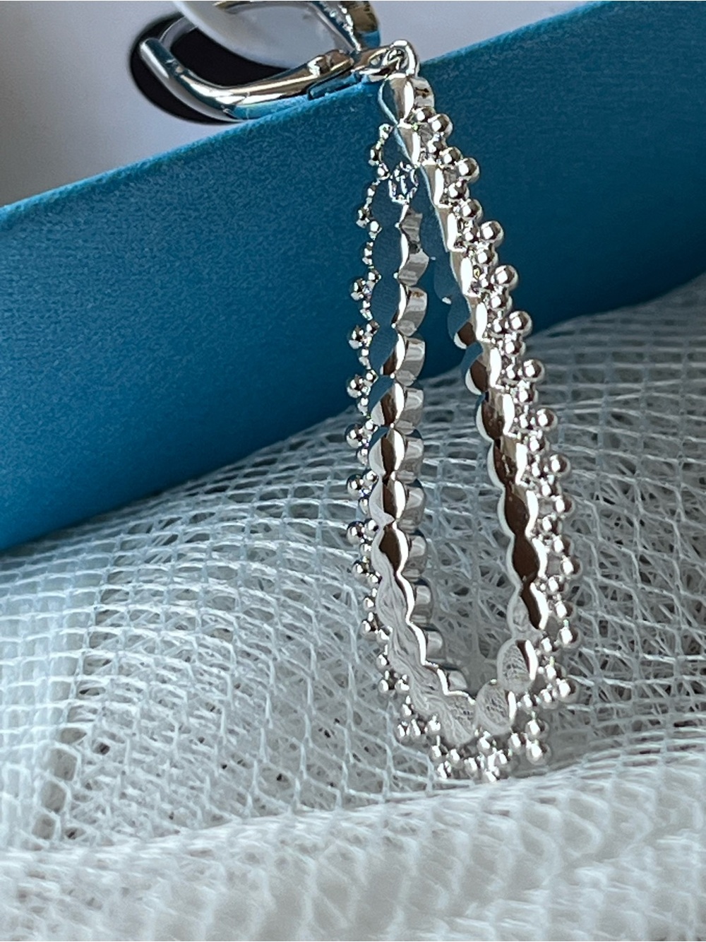 TSC Swarovski Aspire Silver Crystal Teardrop Dangle Earrings - Picture 7 of 7
